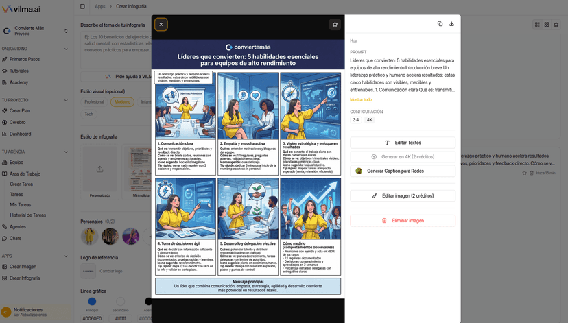 Infografías listas en minutos